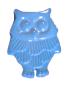 Preview: Kids button as owls made of plastic in blue 17 mm 0,67 inch